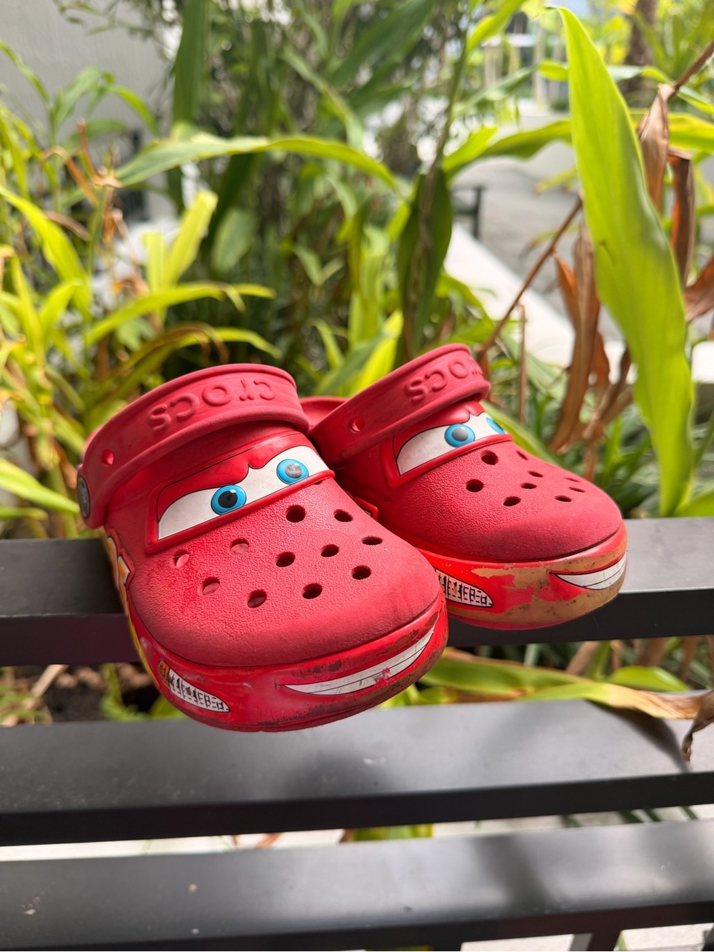 Crocs boys Kids lighting McQueen 10 size still lights up